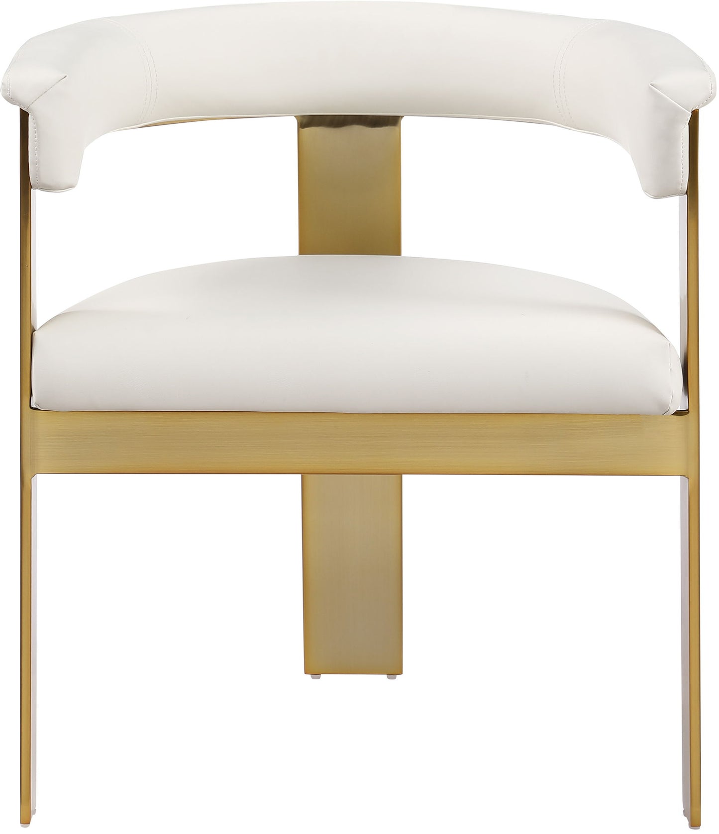 Romeo - Faux Leather Dining Chair With Gold Base (Set of 2)