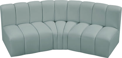 Arc - Faux Leather 3 Piece Modular Corner Sofa