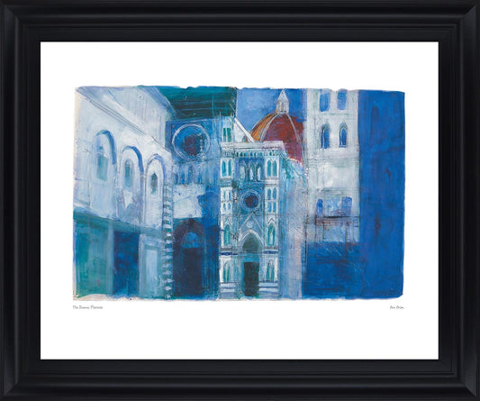 Azure Cathedral - 28" x 34" Framed Wall Art - Blue