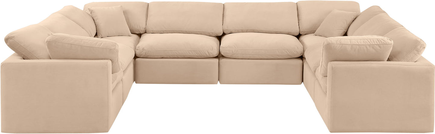 Indulge - Velvet 8 Piece Modular Sectional