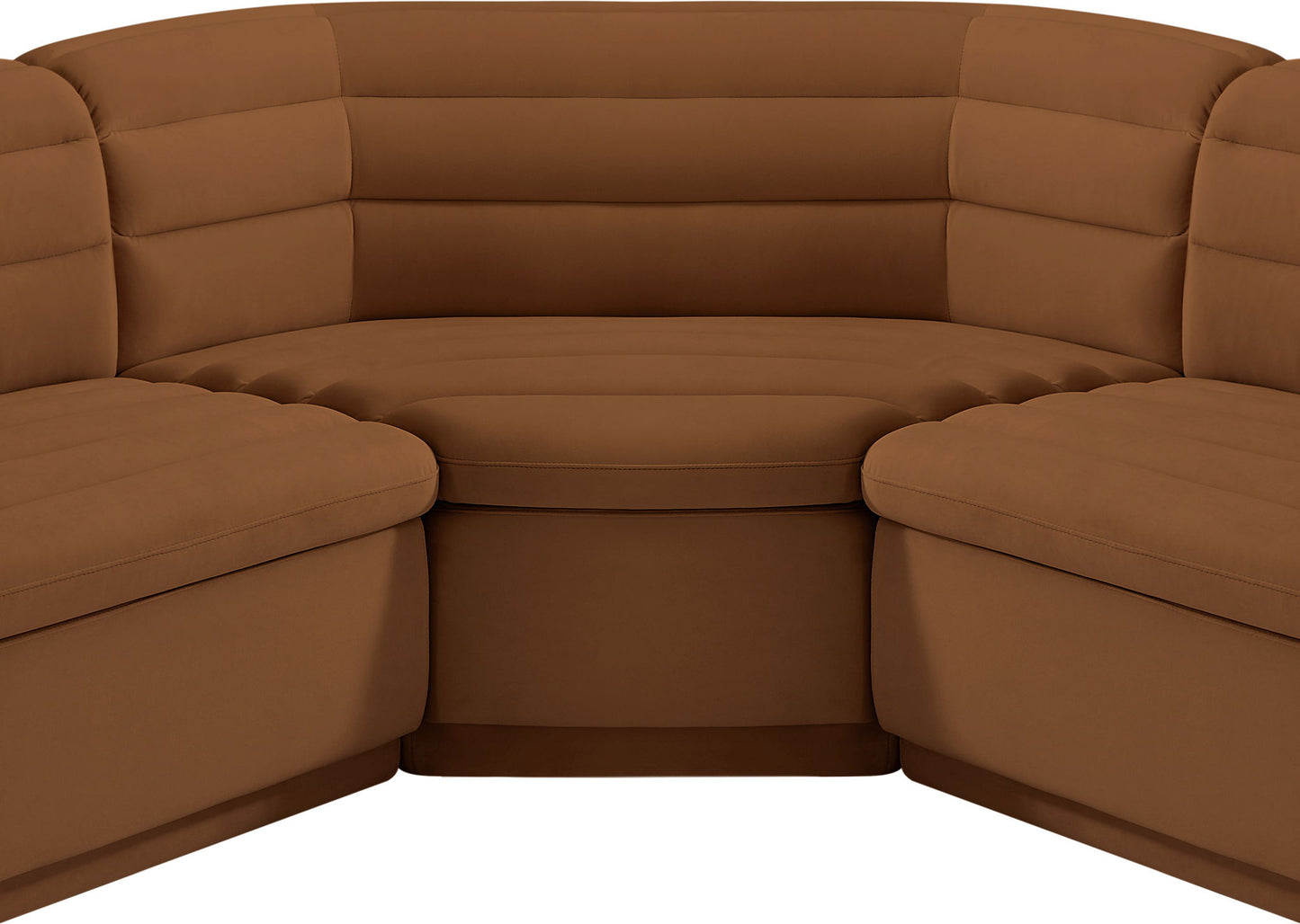 Cascade - Velvet Modular Sectional - Saddle