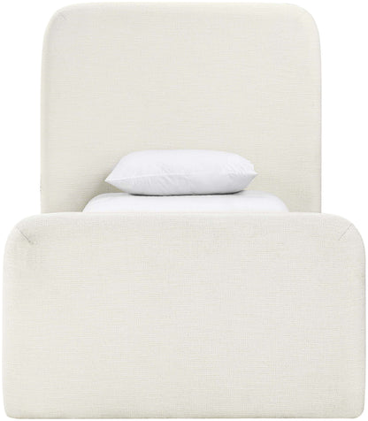 Fira - Linen Textured Fabric Upholstered Bed