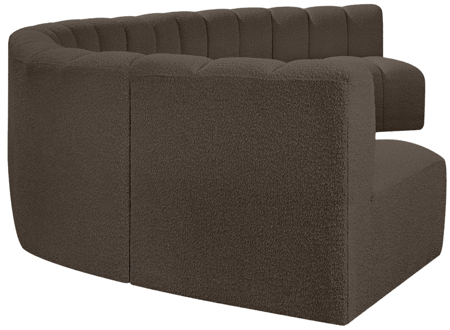 Arc - Boucle Fabric 7 Piece U-Shaped Modular Sofa