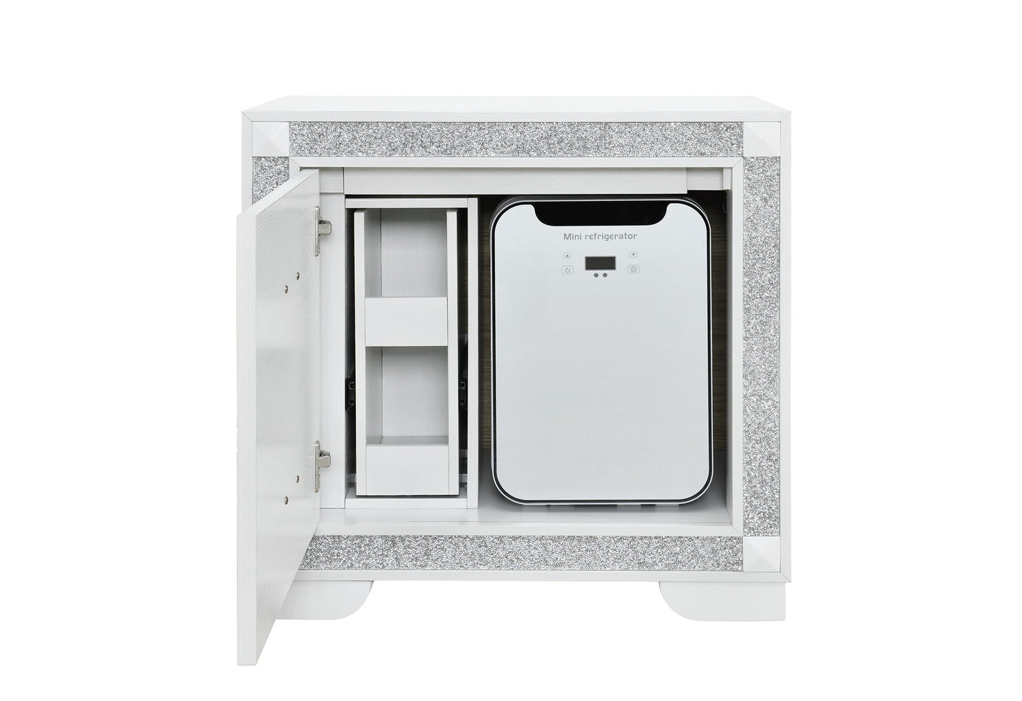 Soleil - Nightstand With Cooler And Speaker - White