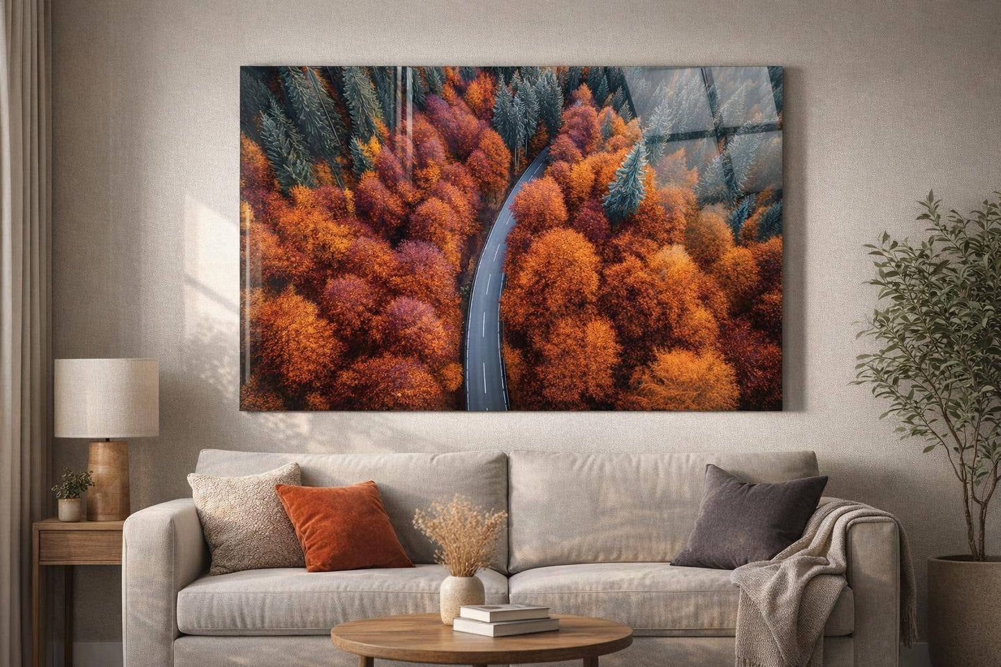 Autumn Bend Tempered Glass - Orange / Red