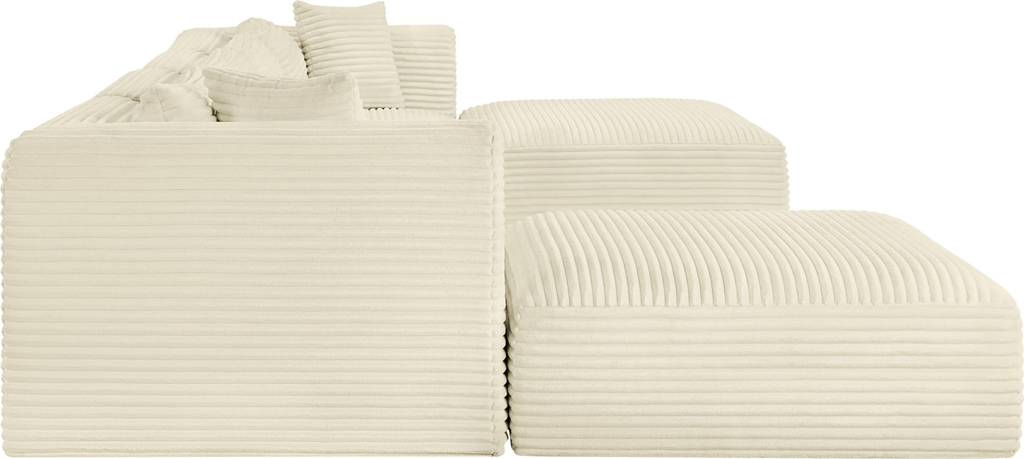 Shaggy - 6 Piece Modular Sectional With 2 Ottomans