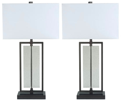 Stillwater Frame - 30 X 17 - Metal Table Lamp (Set of 2) - Gray Slate