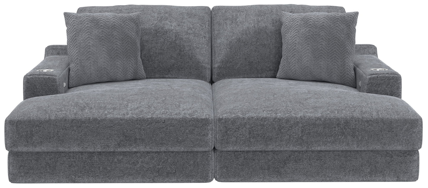 Cozy - 2 Piece Double Wide Chaise With USB Charging Ports