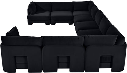 Hammond - Velvet Performance Fabric Upholstered 9 Piece Sectional