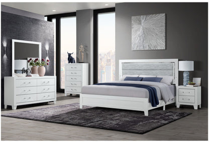 Luccia - Twin Bed With LED - White