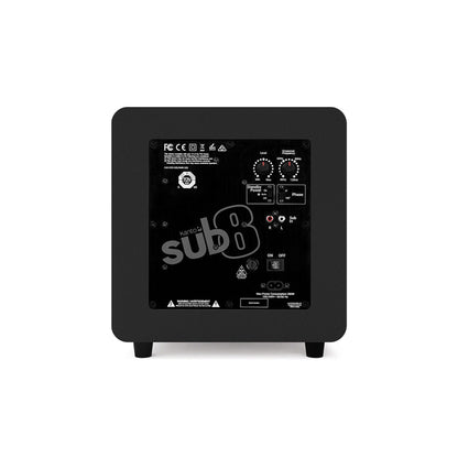Kanto - Onyx 8" Sealed Powered Subwoofer With RCA Cable - Matte Black