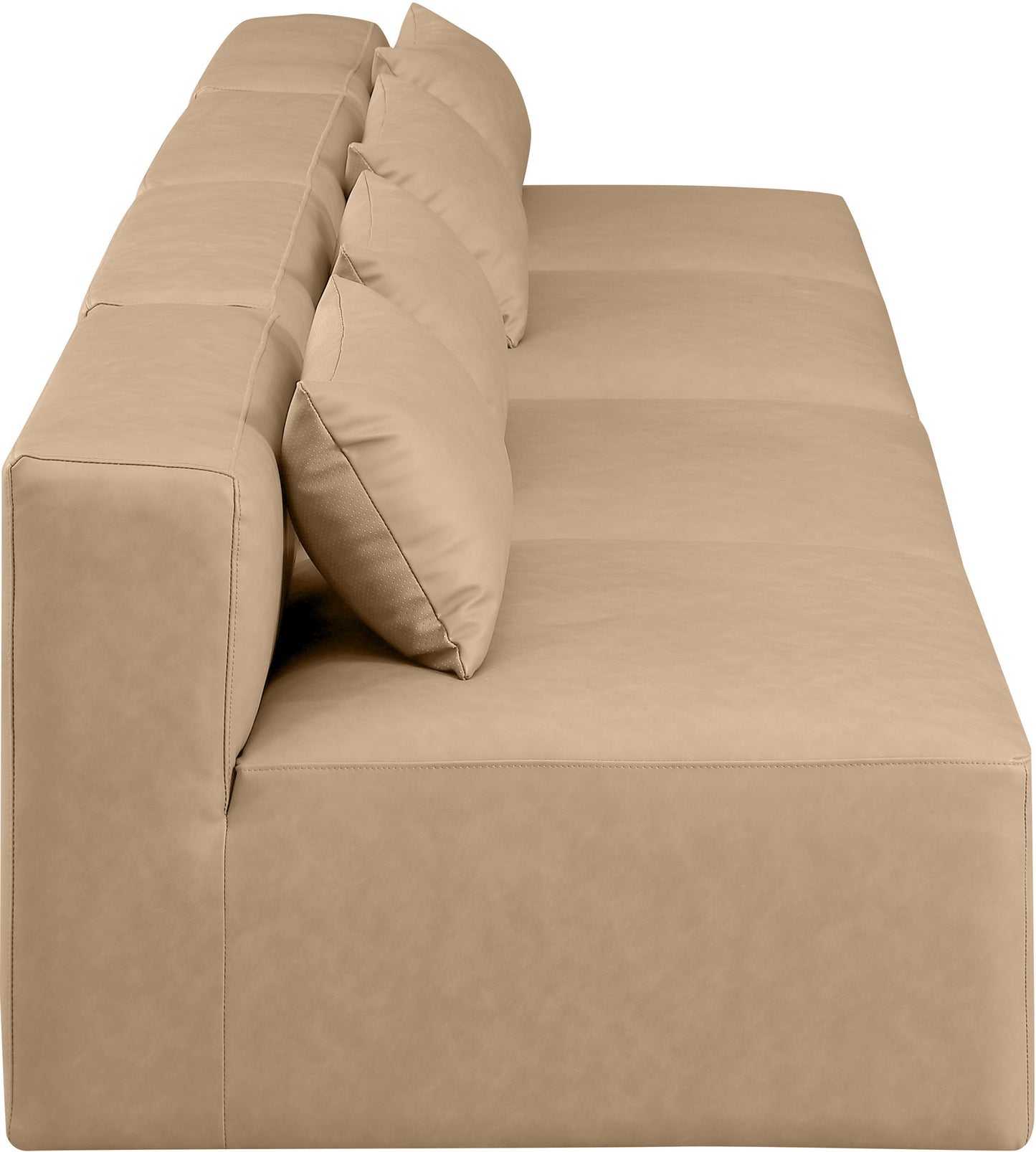 Cube - Modular 4 Piece Armless Sofa - Tan