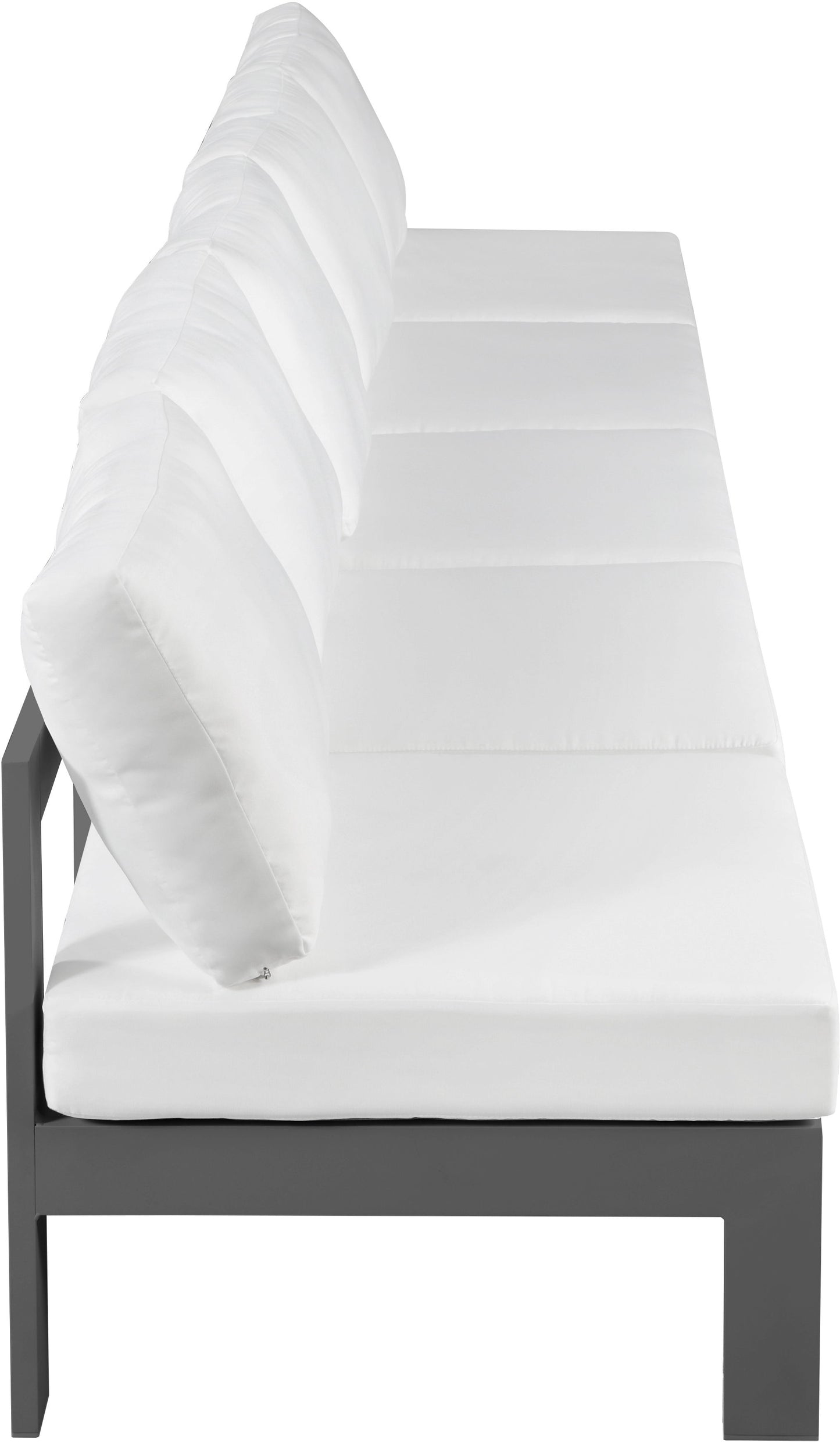 Nizuc - Outdoor Patio 5 Seat Modular Armless Sofa With Gray Frame