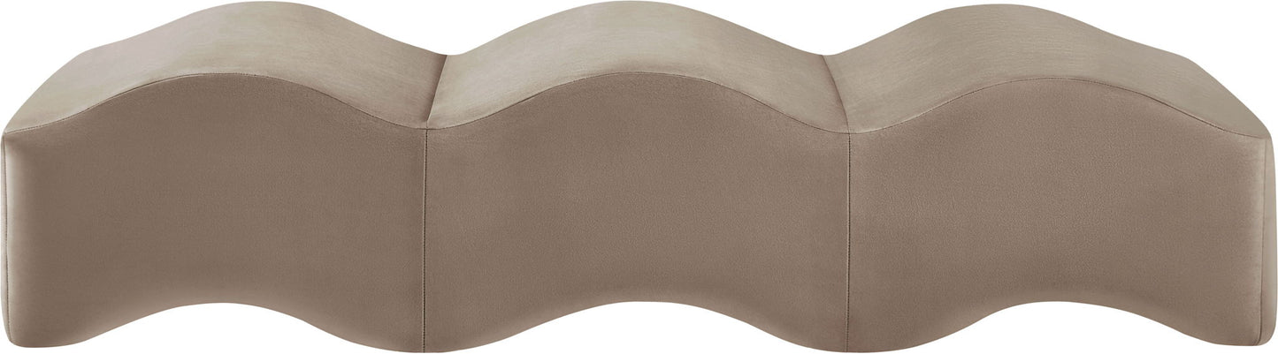 Wave - Velvet Bench