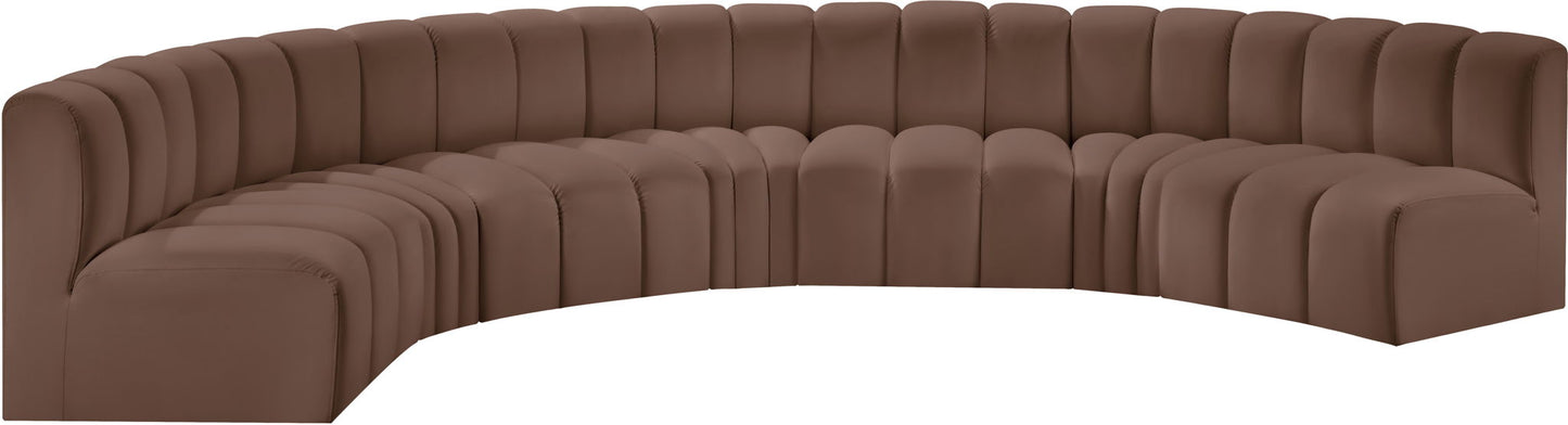 Arc - Faux Leather 7 Piece U-Shaped Modular Sofa