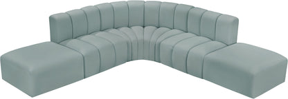 Arc - Faux Leather 6 Piece Corner Modular Sofa