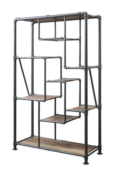 Brantley - Bookshelf - Antique Oak & Sandy Gray