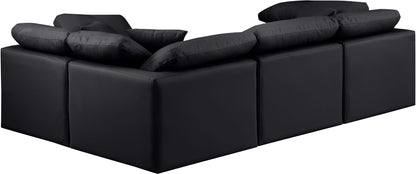 Indulge - Faux Leather 4 Piece Modular Corner Sectional