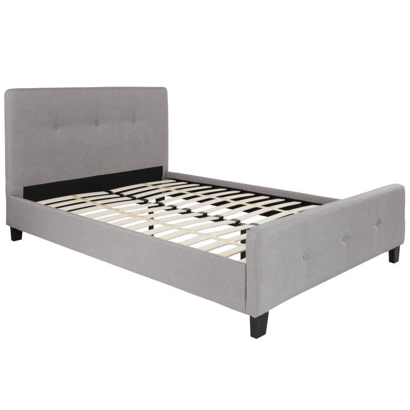Flash Furniture - Full Size Tribeca Platform Bed Frame - Light Gray