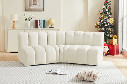 Arc - Velvet 3 Piece Modular Corner Sofa