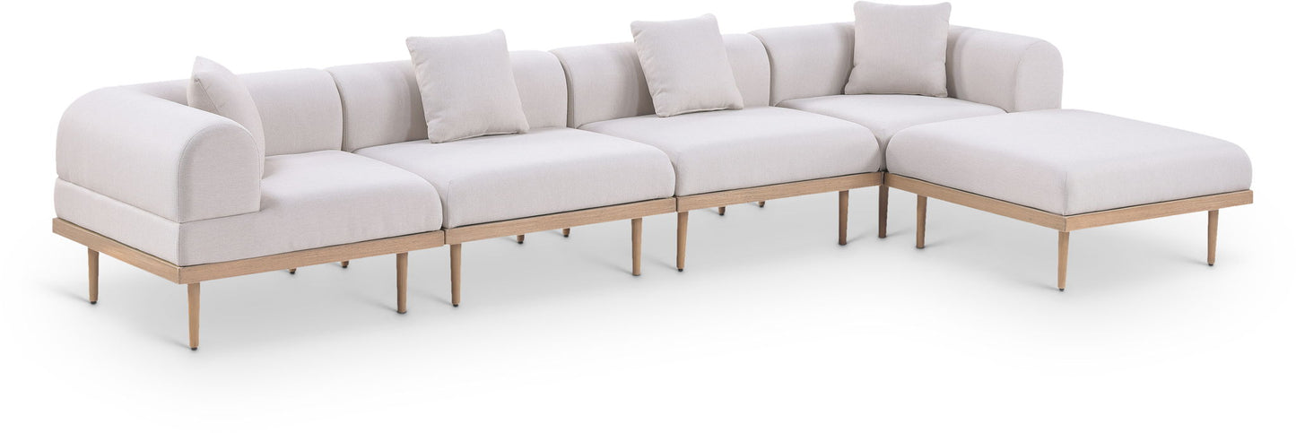 Laguna - 5 Piece 106.5" Upholstered Outdoor Patio Modular Sectional