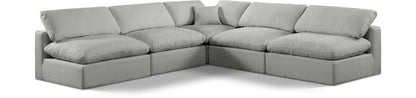 Comfy - 5 Piece Linen Modular Corner Armless Sectional