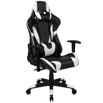 Flash Furniture - 2 Piece X20 Premium Gaming Chair With XL Gaming Desk Set - Black / White