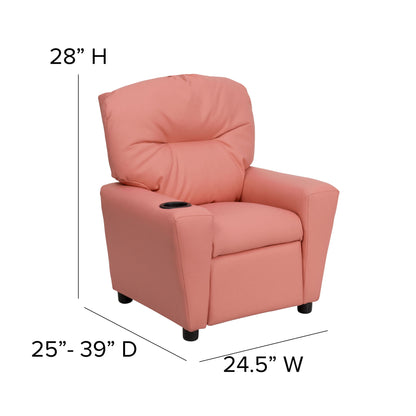 Flash Furniture - Vinyl Kid's Recliner - Pink