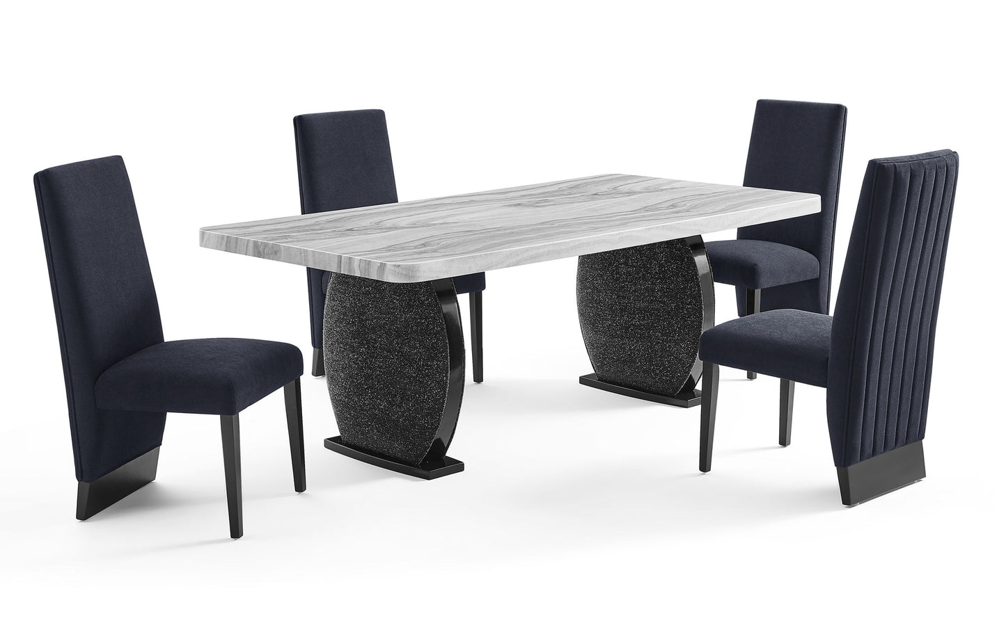 D2502 - 9 Piece Dining Room Set - Black