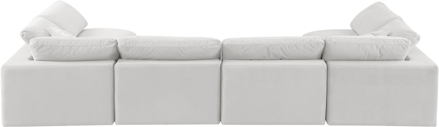 Comfy - 6 Piece Velvet Modular Armless Sectional