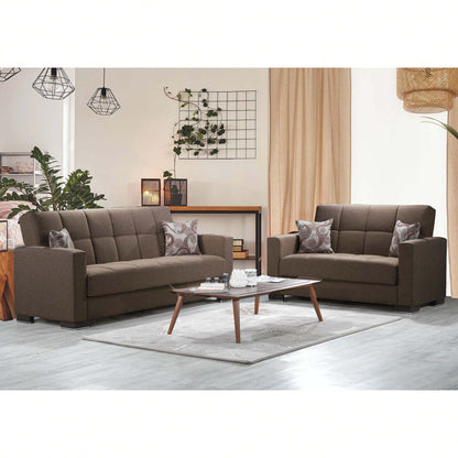 Ottomanson Armada - Upholstered Convertible Loveseat With Storage - Polyester