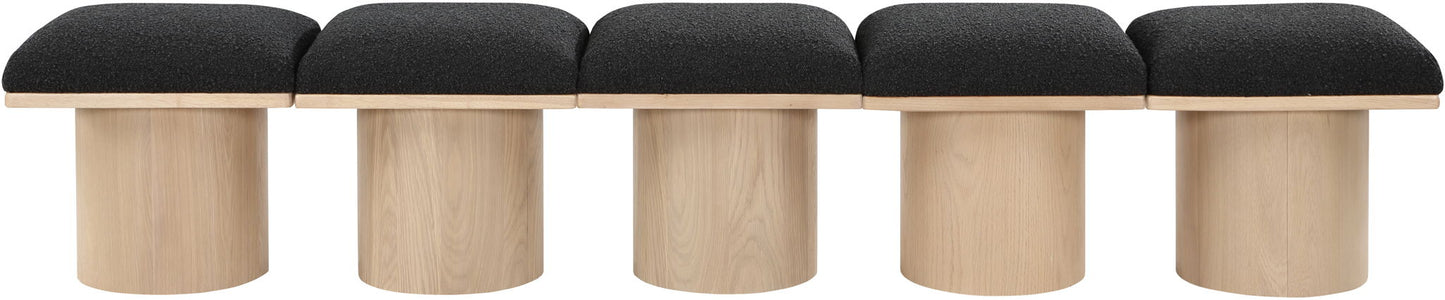 Pavilion - 5 Piece Modular Bench With Natural Base