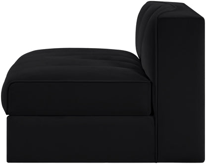 Rummi - Velvet Performance Fabric Upholstered Modular Armless Chair