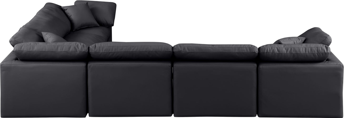 Indulge - Faux Leather 6 Piece Modular Corner Sectional
