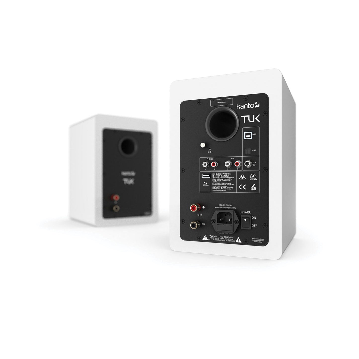 Kanto - TUK Premium Powered Speaker With RCA Cable - White