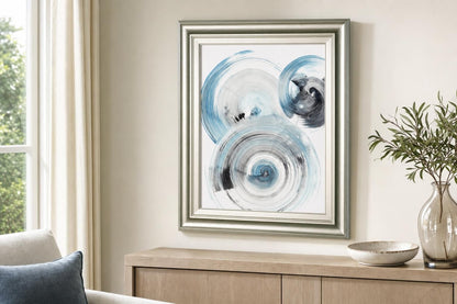 22x26 Ripple Effect I By Ethan Harper - Light Blue