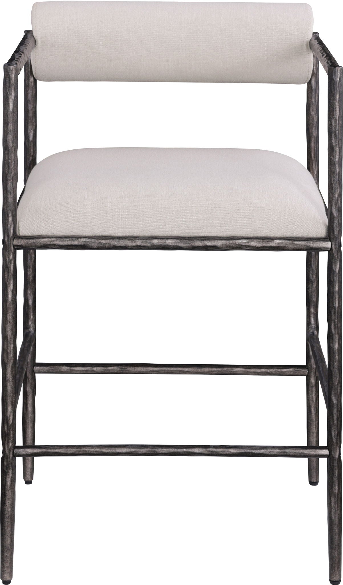 Axis - Linen Textured Beige Fabric Upholstered Counter Stool (Set of 2)
