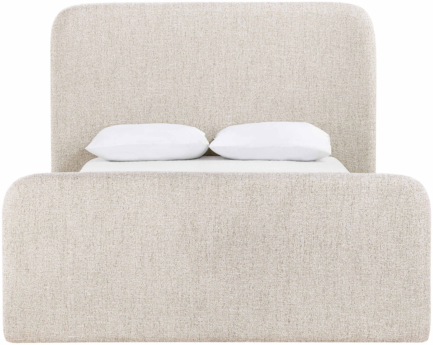 Fira - Linen Textured Fabric Upholstered Bed