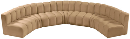 Arc - Velvet 7 Piece U-Shaped Modular Sofa