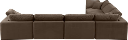 Comfy - 6 Piece Velvet Modular Corner Sectional