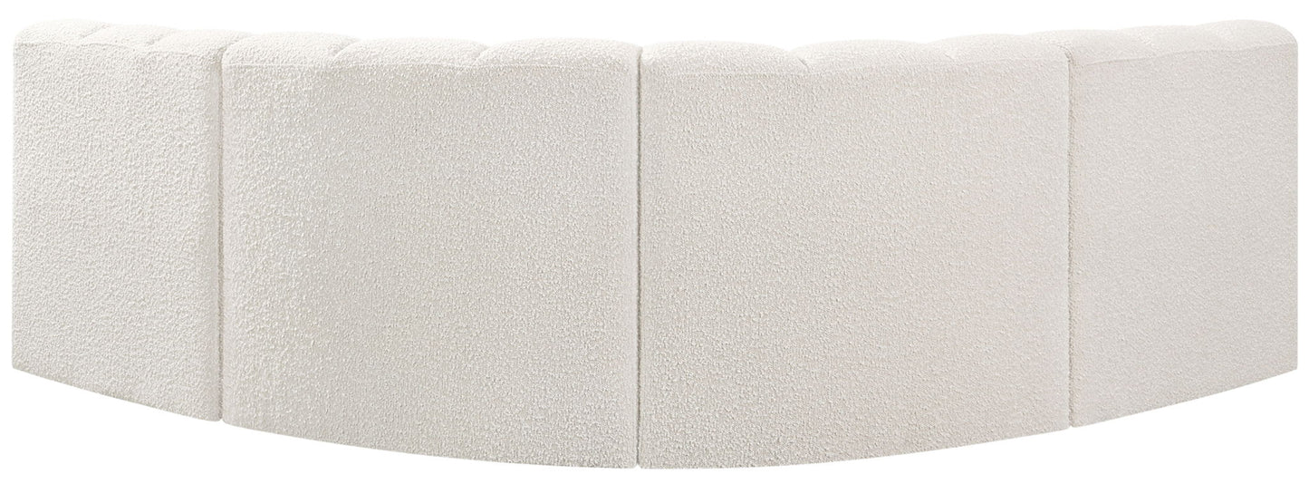 Arc - Boucle Fabric 4 Piece Corner Modular Sofa