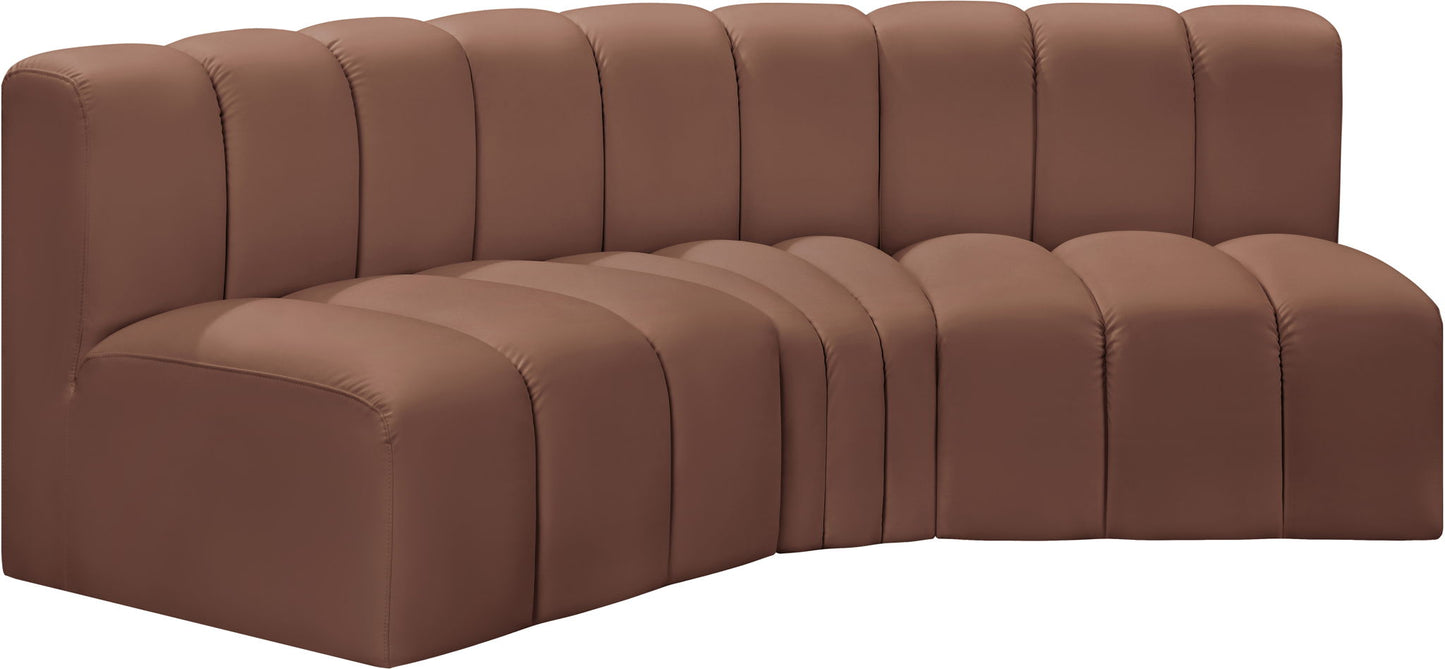 Arc - Faux Leather 3 Piece Modular Corner Sofa