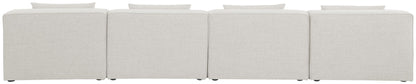 Cube - Linen Modular 4 Seat Armless Sofa