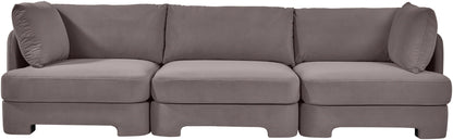 Hammond - Velvet Performance Fabric Upholstered 3 Piece Sofa
