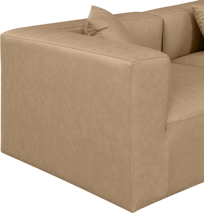 Cube - 5 Piece Modular Sectional With Chaise - Tan