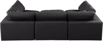 Comfy - 6 Piece Faux Leather Sectional