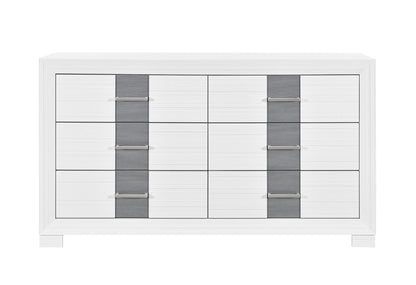Optimus - 4 Piece Bedroom Set (Full Bed, Dresser, Mirror, Nightstand) - White