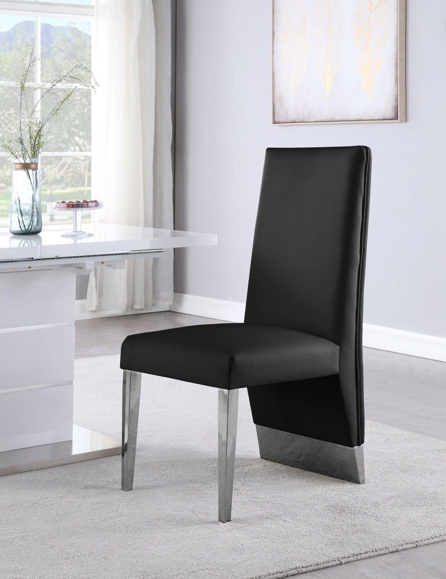 Porsha - Dining Chair (Set of 2) - Chrome Base