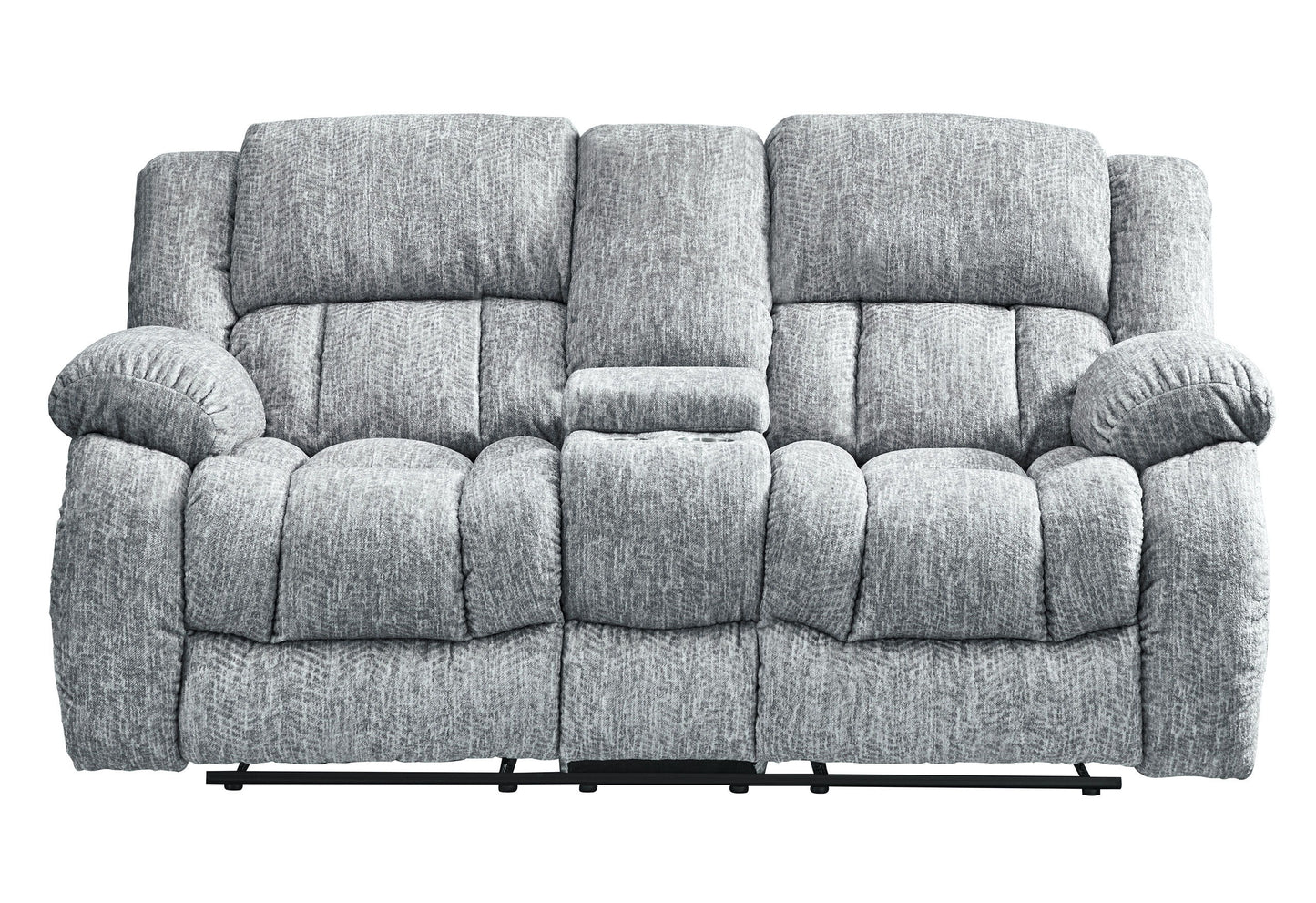 U250 - 3 Piece Living Room Set (Reclining Sofa / Console Reclining Loveseat & Glider Recliner) - Gray