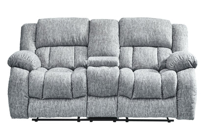 U250 - 3 Piece Living Room Set (Reclining Sofa / Console Reclining Loveseat & Glider Recliner) - Gray